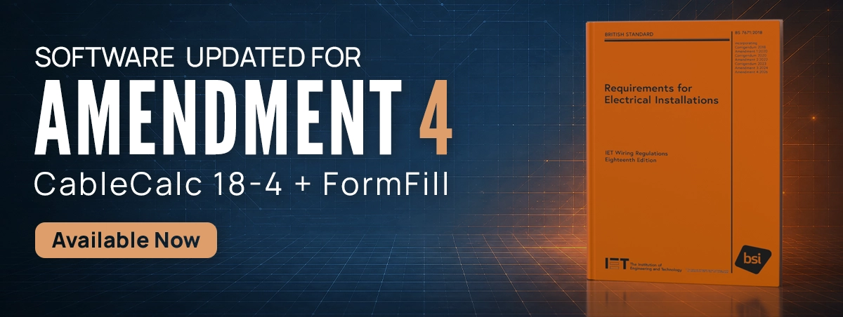 Software updated for Amendment 4 – CableCalc 18-4 and FormFill