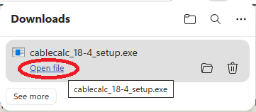 Edge installer open screenshot